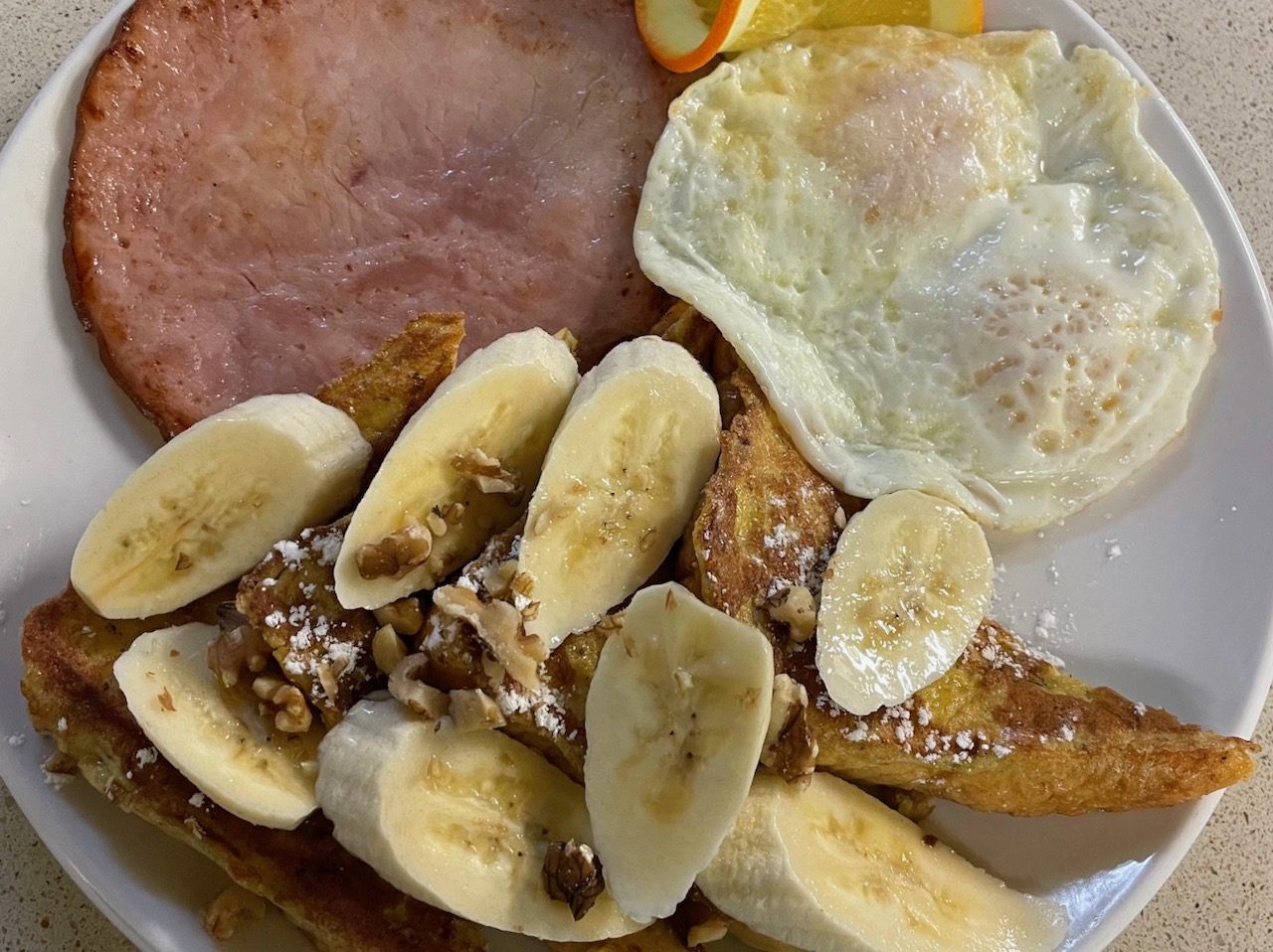 Banana & Walnuts French Toast