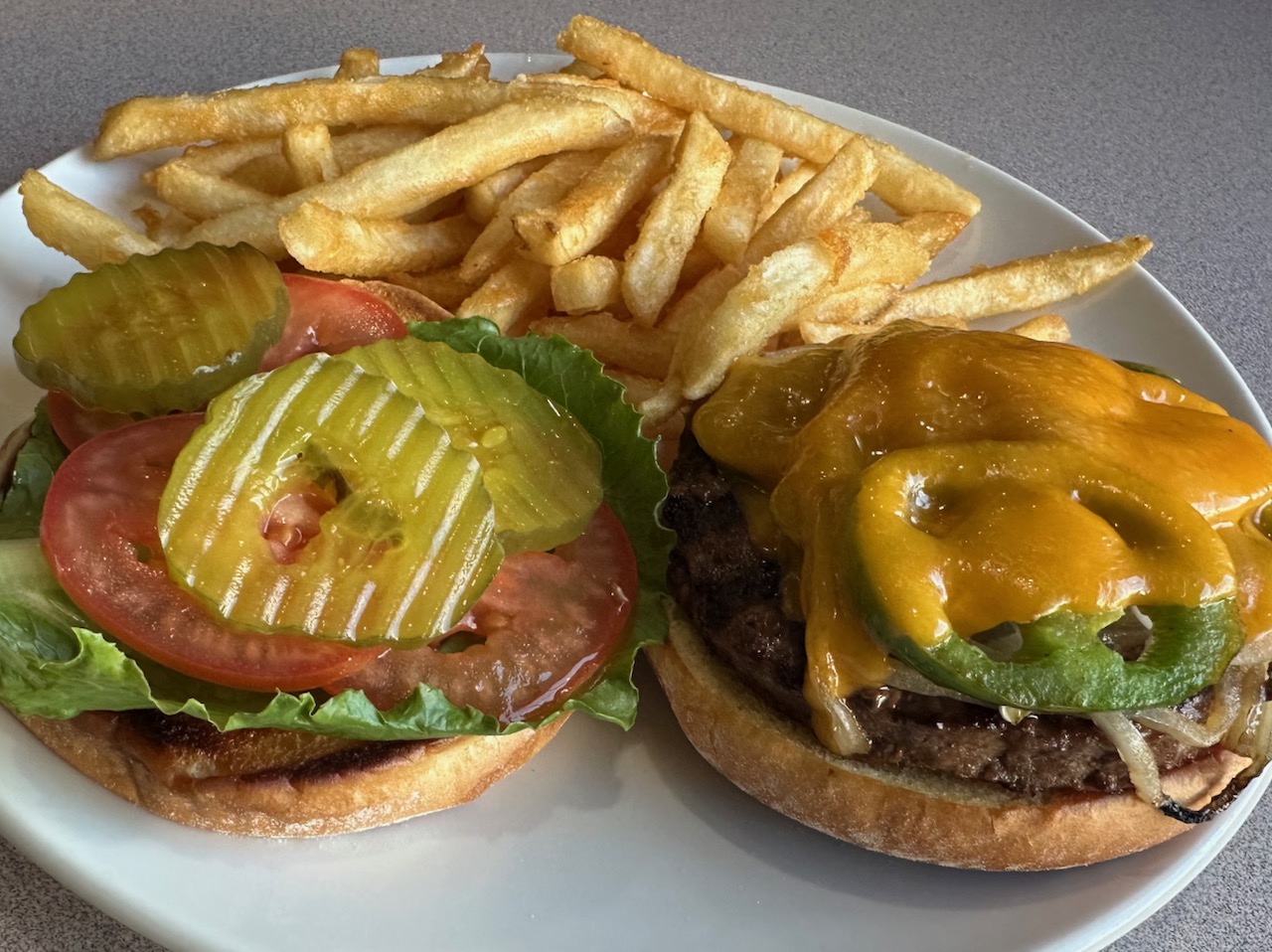 Grilled Jalapeño & Onion Lime Burger